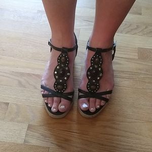 Lane Bryant wedge canvas sandle